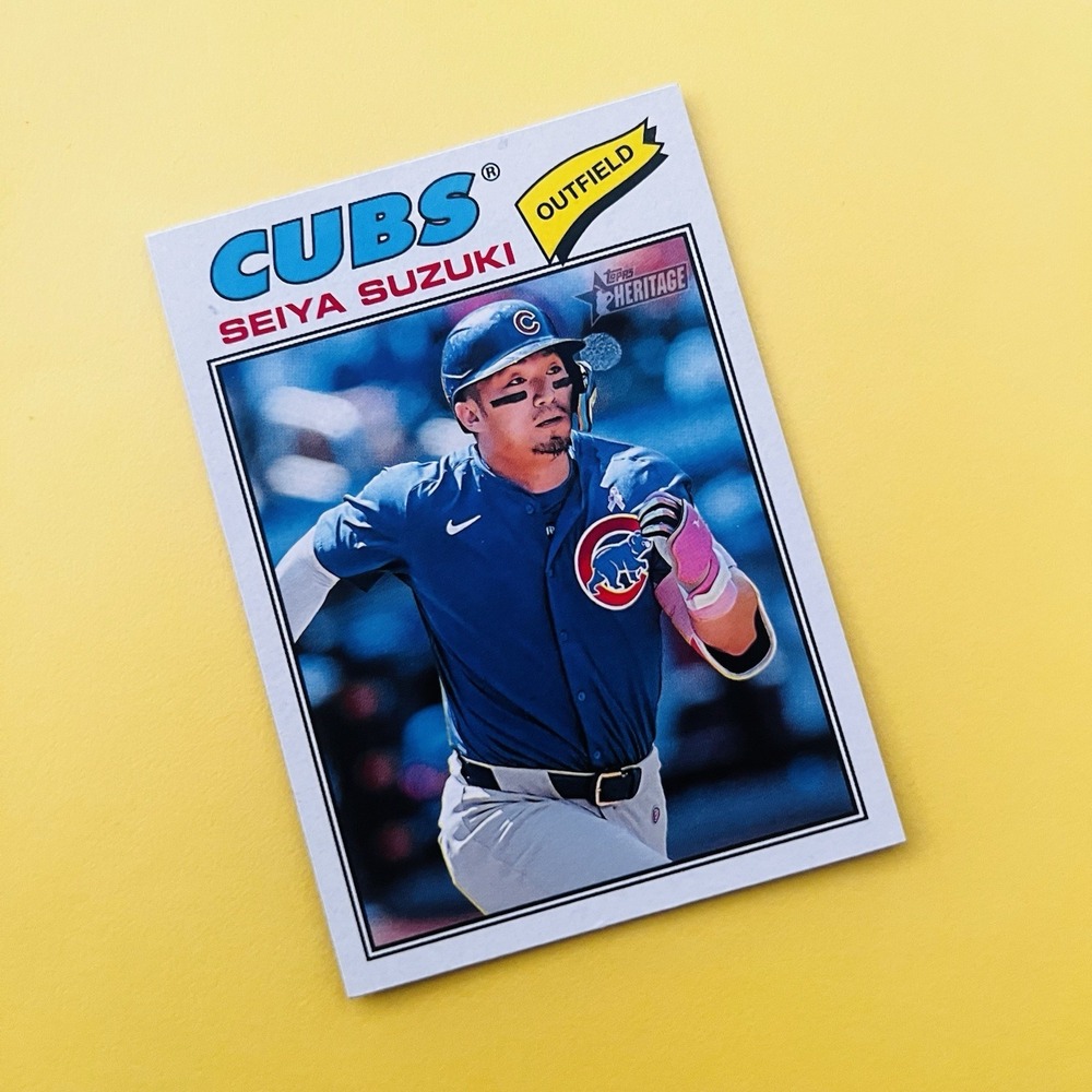 2026 Topps Heritage Baseball Seiya Suzuki #241 Chicago Cubs - Picture 2 of 3